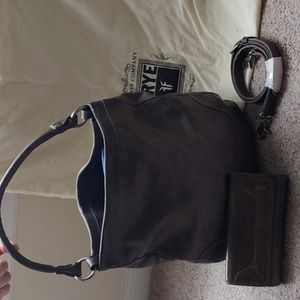Frye Melissa Hobo and matching wallet in color ICE.